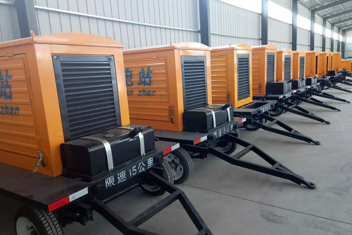 五莲发电机租赁施工现场